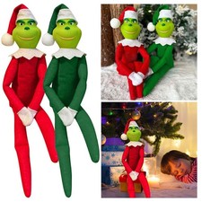 Grinch On Shelf Plush Doll Toy Elf Ornaments Christmas Tree Pendant Xmas Decor~