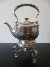 An Antique 'James Dixon & Sons' Tilting Silver Plated Spirit Kettle. Visualy