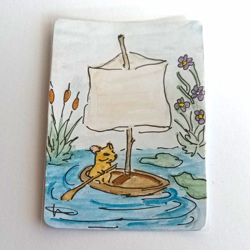 Aceo original small signed - original,