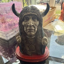 Native american bust wooden - native,