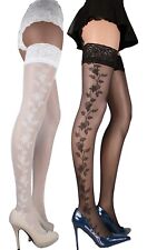 Patterned Hold-ups Size Plus