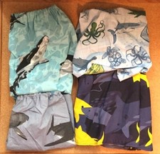 Handmade Ladies Shark Design Skirt Bundle Lot of 4 Free Size Elasticated Waist