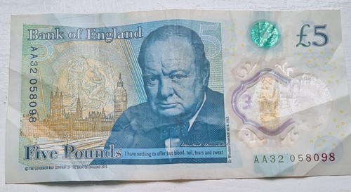 Note serial number - £5,