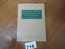 BENJAMIN BRITTEN Young Persons Guide To Orchestra - Hawkes Pocket Score No.60