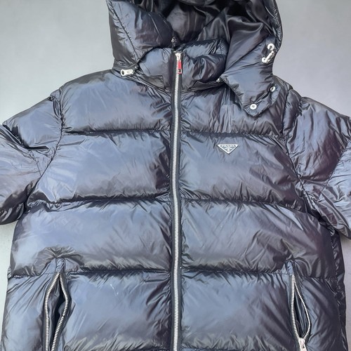 Prada black hooded down nylon - down,