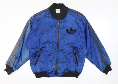 Adidas mens blue vintage 90s - blue, m