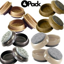 Round Felt Castor Cups 44mm 60mm Floor Protectors for Beds Sofa Chair Table Legs