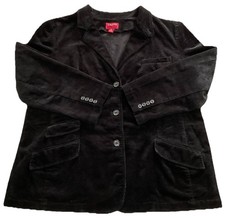 VTG Chaps Denim Mens Black Corduroy Stretch Blazer Sport Jacket Size 3XL