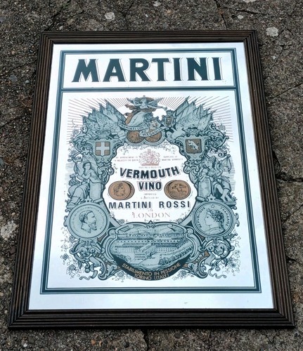 Martini advertising pub mirror - martini,