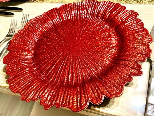 Decorative red snowflake
