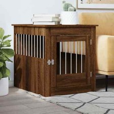 " Brown Oak Dog Crate