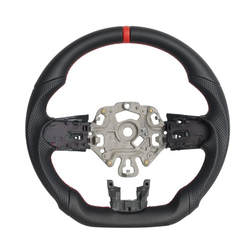 Full leather flat steering - flat,