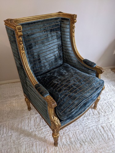 French giltwood wingback - a,