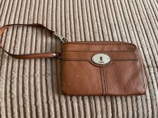Fossil Wristlet Brown Leather