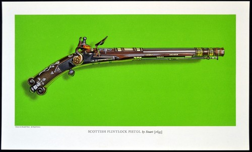 Scottish flintlock pistol 1963 - flintlock,