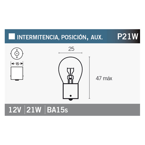 5705 osram 7506 p21w bulb - p21w, for