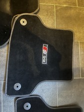 Audi A3 Fitted Sline Embroidered Mats Black & Red Fits 2005