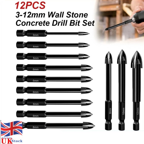 12x diamond drill bit set - diamond,