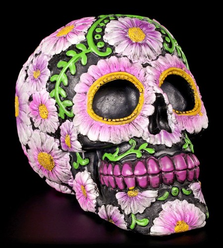 Skull figurine colourful - skull,