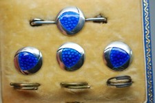 Antique Sterling Silver Blue