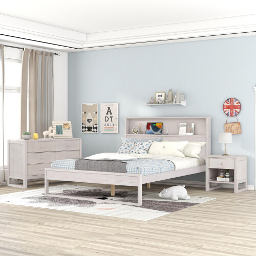 Modern full queen size bedroom - modern,