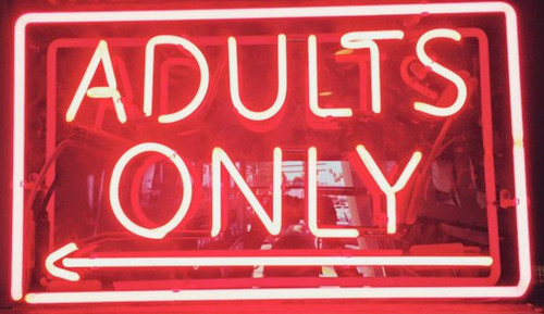 Adults only arrow - adults,