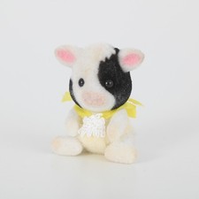 Sylvanian Families Cow baby figure. Friesian Twin Buttercup Calico Critters