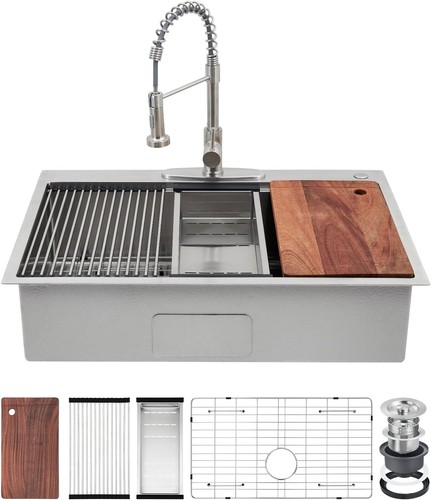 Inset kitchen sink single bowl - kitchen,