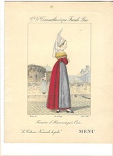 Original  French Dinner Menu SS Normandie Transatlantic Ocean Liner 12/6/1937