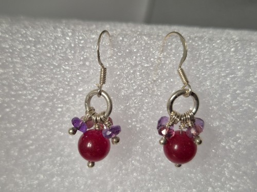 Sterling silver red - gemstone, &