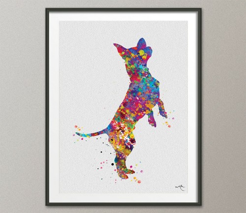 Chihuahua dog watercolor print - chihuahua,