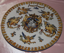 Antique Round Flat Plate Gien