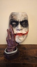 Heath Ledger Joker Mask and Stand 3D Printed Fan Art For Display Or Cosplay
