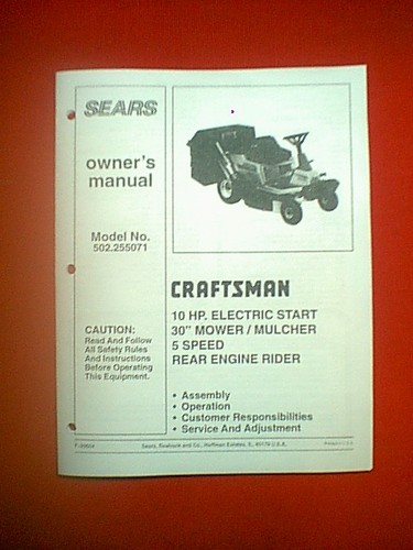 Craftsman hp rear - 10,