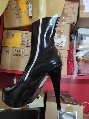 Latex rubber over knee boots - rubber, over-knee