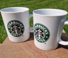 2 x Starbucks Mug By Rastal Starbucks Mermaid Logo Coffee Cup Large chipped