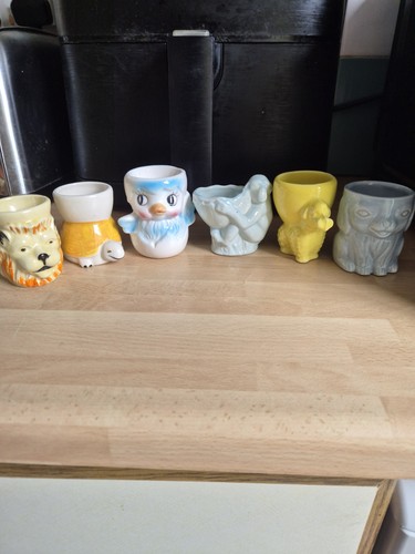 Vintage animal egg cups - egg,