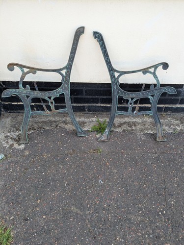 Vintage cast iron bench ends - ends,