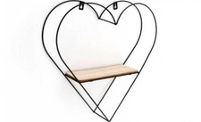 Heart Shaped Wire Wall Shelf