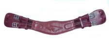 FSS Dressage Girth NAPPA LEATHER Humane Anatomical Banana Curve CC Contact BURG