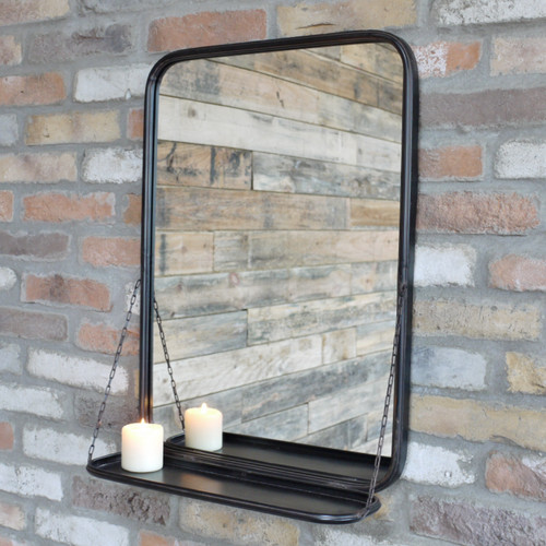 Wall mirror shelf industrial - wall,