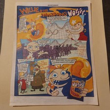 1999 Wotsit comic strip Golden Wonder Cheesey Flavour Beano Comic Ad Vtg (E)