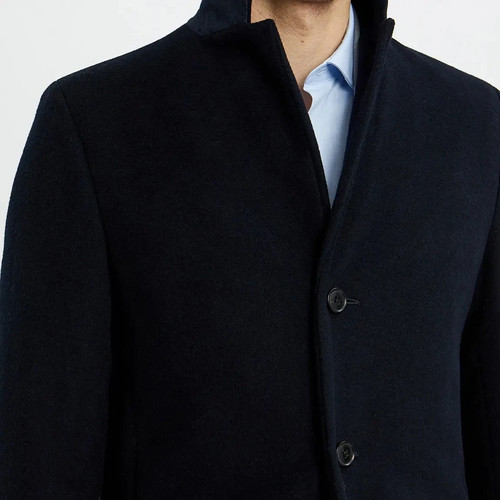 Reiss men wool overcoat blue - wool,