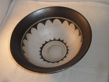 Graham Newing Studio Pottery Pembrey Pottery Large Bowl Leaf? Design 29.5cms A/F