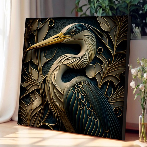 Heron art deco - heron,