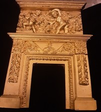 Dolls House 12th Gold Painted Fire Surround
