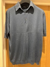 Mens John Smedley Polo Shirt Size XL Used In Good Condition Blue