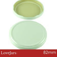 Jam Jar Replacement Twist Off Lids. Size: 82mm. White. Brand New