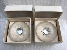 Pair of Laura Ashley glass door handles knobs cut glass crystal style doorhandle