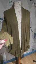 soft olive green open front
